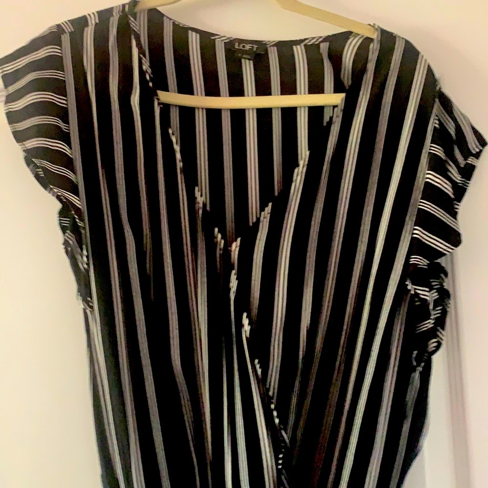 Ann Taylor LOFT Flutter Sleeve Romper Short